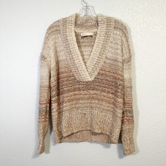 Anthropologie Sweaters - Anthropologie Pilcro Joyce V Neck Chunky Knit Oversized Sweater Size Small